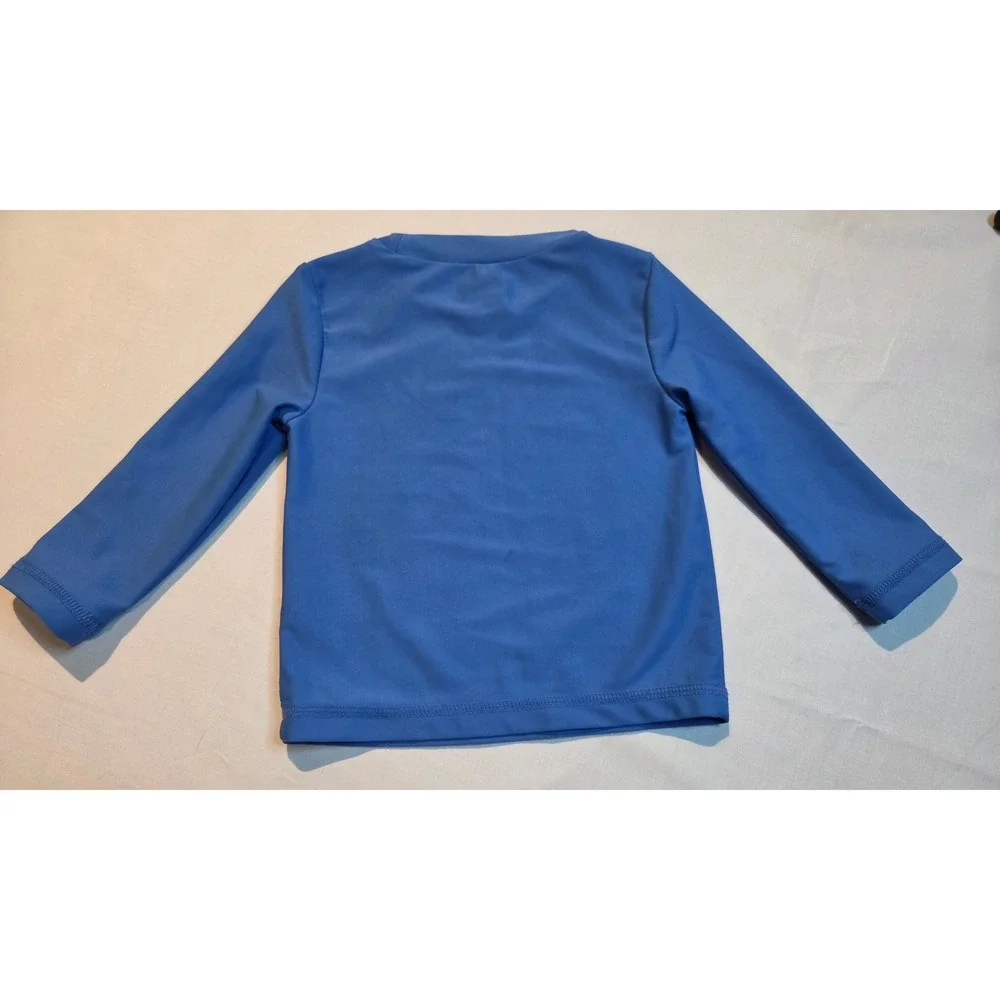 Carter's Just One You Blue Shark Long Sleeve Rash Guard Swim Top 12M